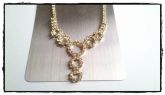 Colar com Brinco de Strass - conjunto