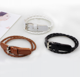 Pulseira de Couro Trançada